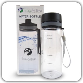 StayActive 600ml Leak Proof Plastic Sports Water Bottle